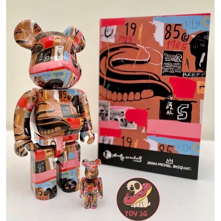Chính hãng Bearbrick Andy Warhol x Jean-Michel Basquiat #2