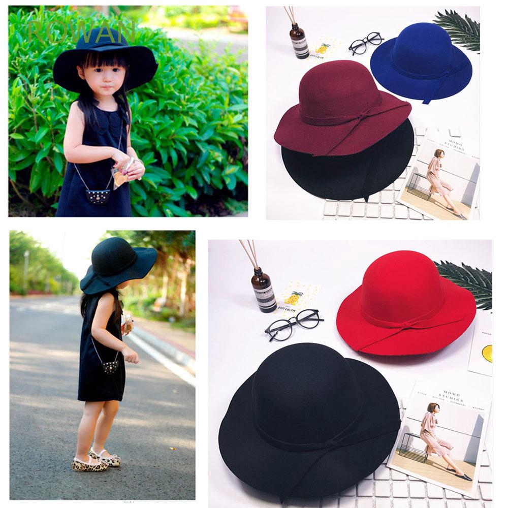 Nón rộng vành đính ruy băng nơ thời trang cho bé gái