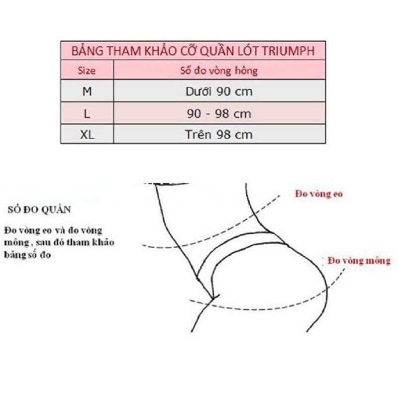 Quần lót nữ Triumph 6543 dáng lưng cao gen nhẹ