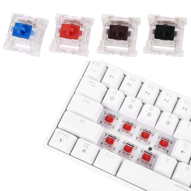 Nút bàn phím cơ 3 chấu Cherry MX màu đen / đỏ / nâu / xanh dương