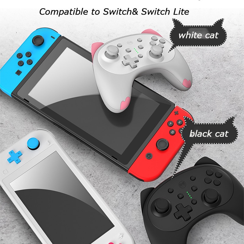 Tay Cầm Chơi Game Không Dây Hình Mèo Dễ Thương Cho Nintendo Switch Pro NS Switch Lite