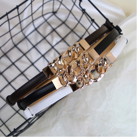 Thắt Lưng Da Pu Thiết Kế Khóa Kim Loại Sang Trọng Thời Trang Cho Nữ