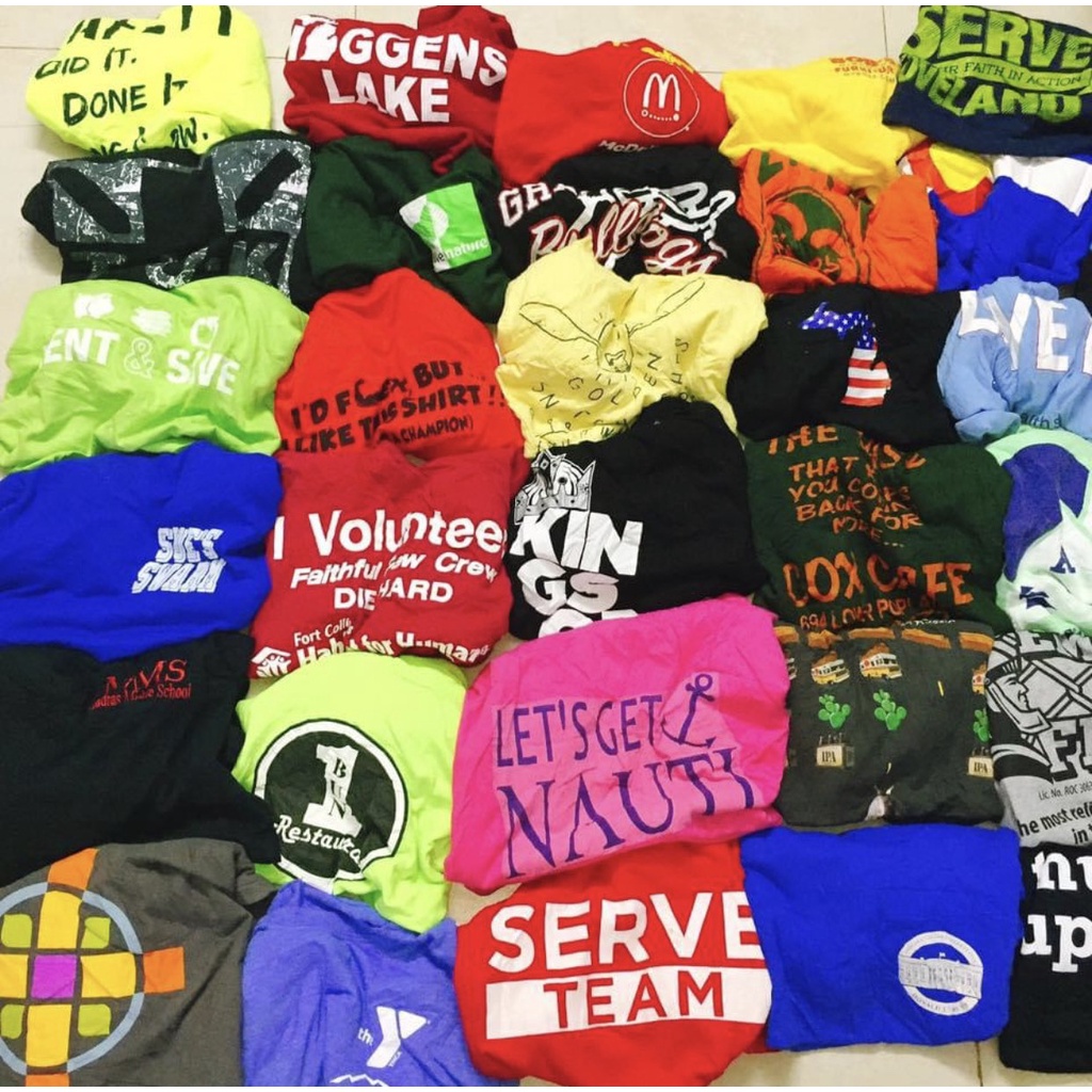 Áo Thun Mỹ 2Hand, Áo Phong Secondhand, Áo Thun Nam Nữ Chất Xịn Mẫu Ngẫu Nhiên Chọn Size Thời Trang Form Rộng