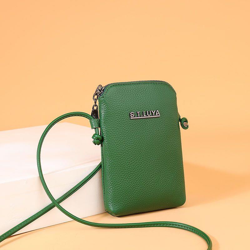 Túi Đeo Vai Da Bò Thật Mềm Mại Màu Kẹo Thời Trang 2022 Cho Nữ