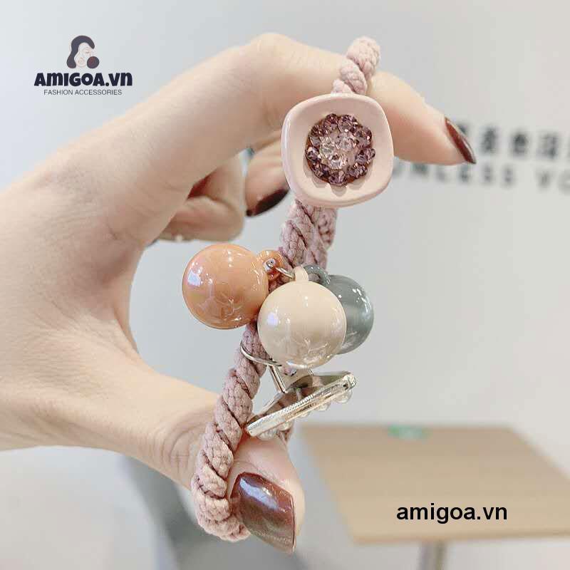 ✨✨Dây Buộc Tóc / Cột Tóc Hình Bông Hoa Đính Hạt
