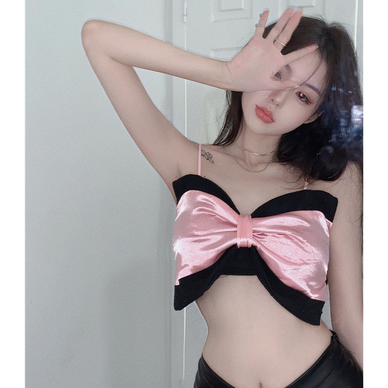 Áo Hai Dây Đính Nơ Quyến Rũ Thời Trang Mùa Hè Dành Cho Nữ