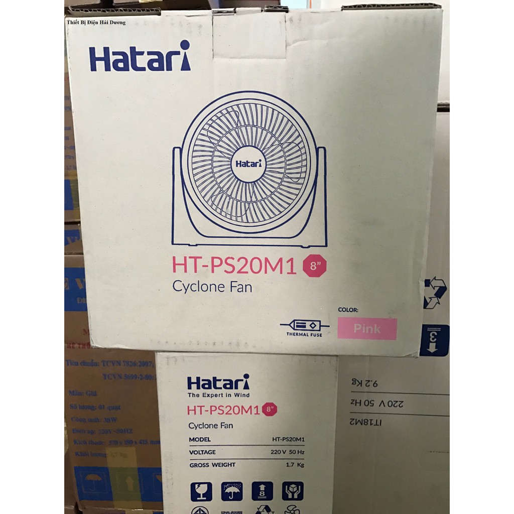 Quạt tản Thái Lan Hatari HT-PS20M1 (Các màu) - Made in Thailand - Kiểu dáng hiện đại đẹp mắt siêu mát Bảo hành 1 năm