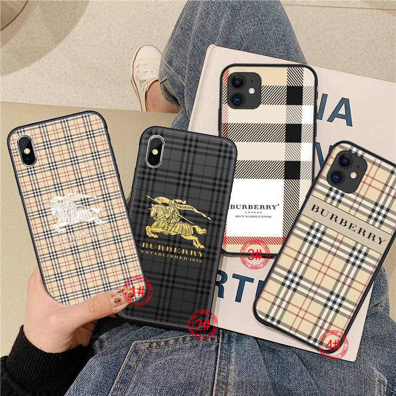 Ốp điện thoại mềm họa tiết Burberry sang trọng 69C cho iPhone 5 5S SE 2020 6 6S 7 8 Plus X