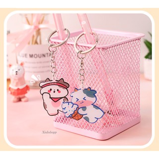 Móc Khóa Bò Sữa Cute