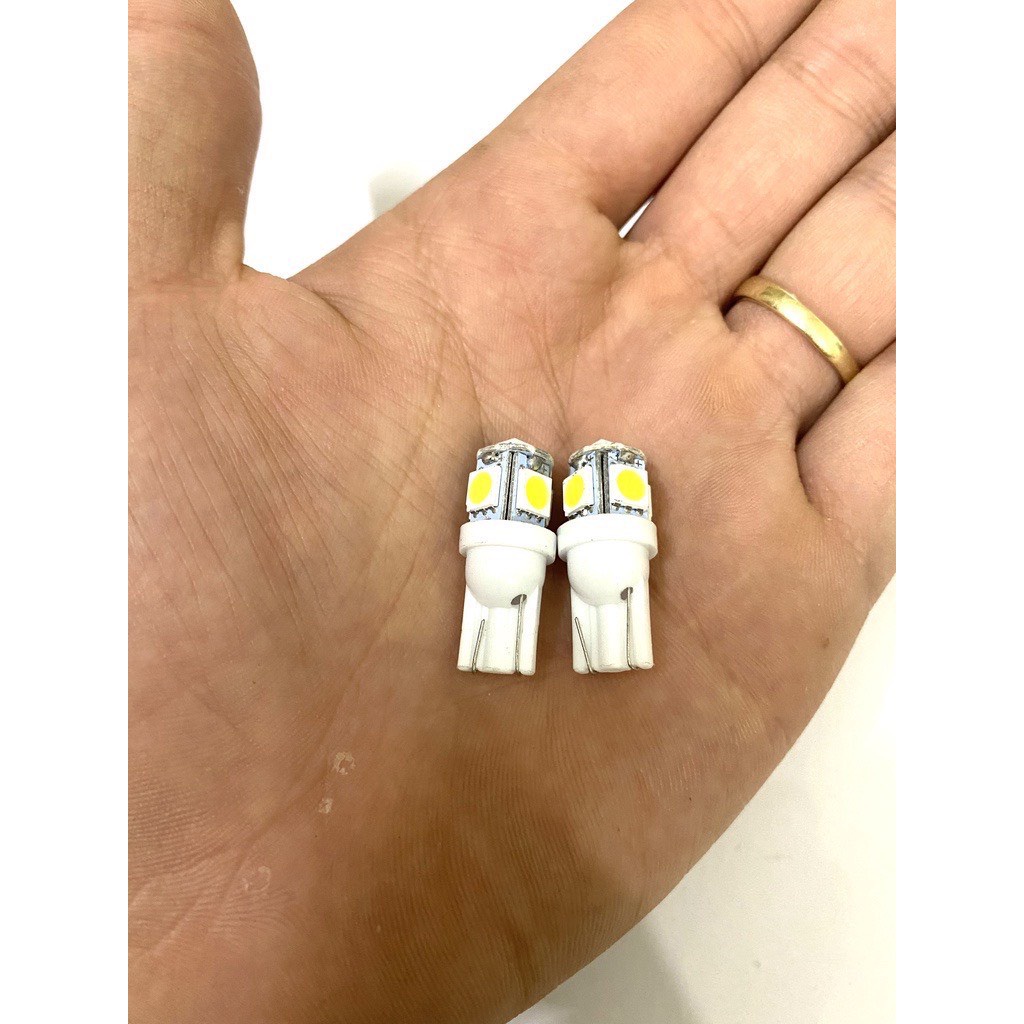 Xi nhan, đèn báo số, demi T10 siêu sáng 12 24V 5050 5SMD 5 mắt lắp cho xe máy, ô tô