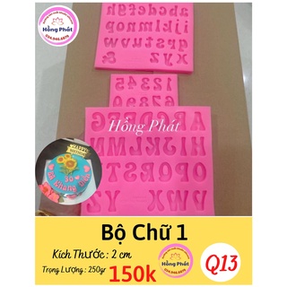 Khuôn silicon Bộ 3 khuôn chữ và số - Q13 - Silicon Hồng Phát