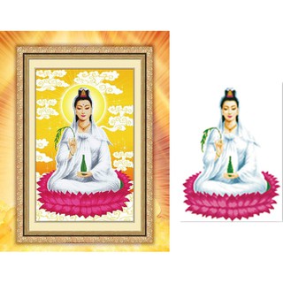 Tranh đính đá H2019 - Quan Thế Âm tọa liên