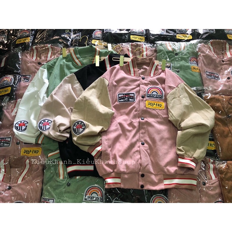 Khoác bomber nhung tăm (Ảnh shop tự chụp)