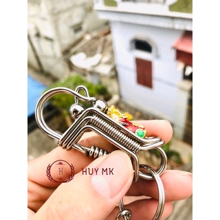 Móc khoá thủ công tỳ hưu đỏ