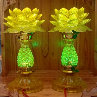 Cặp Đèn Thờ Bông Sen Mạch Điện Tử