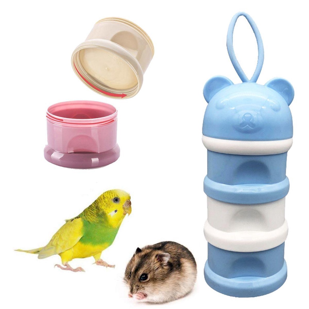 Hộp Nhựa Nhiều Tầng Đựng Thức Ăn Cho Chuột Hamster