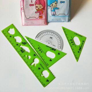 Bộ thước  kẻ học  sinh siêu  cute 5 bộ