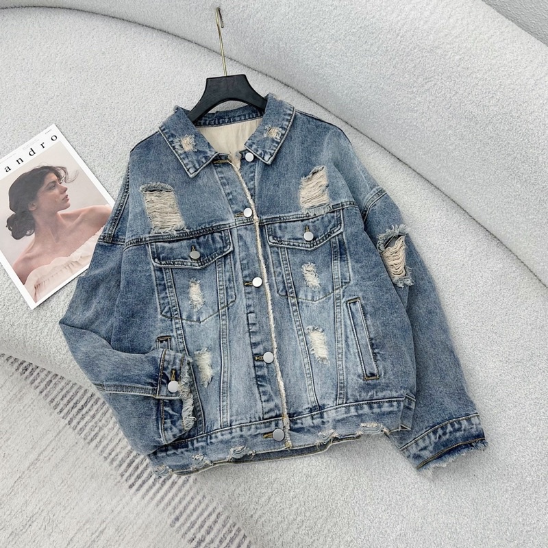 Áo Khoác Jean Rách L1