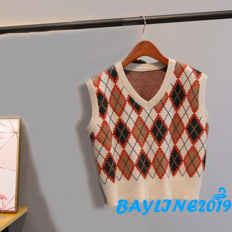 Áo Len Cổ V Không Tay Thời Trang Nữ