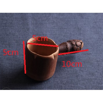 Muỗng lọc uống trà bằng tre màu gỗ vintage