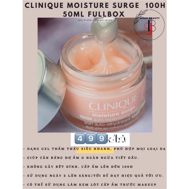 Kem dưỡng ẩm Clinique Moisture Surge 100h