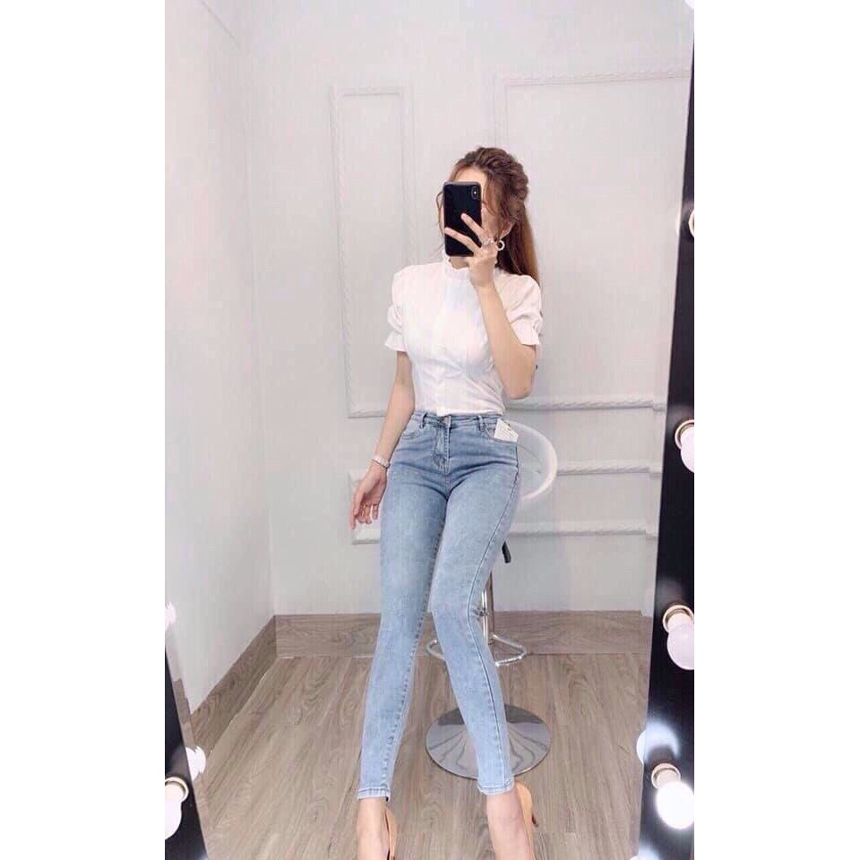 [Freeship] QUẦN JEAN NỮ LƯNG CAO ĐẸP THỜI TRANG NOBLE TN007