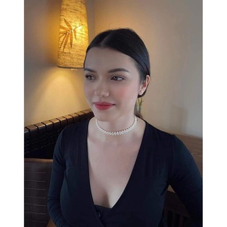 Dây chuyền trai choker phối kiểu size 4-5 li