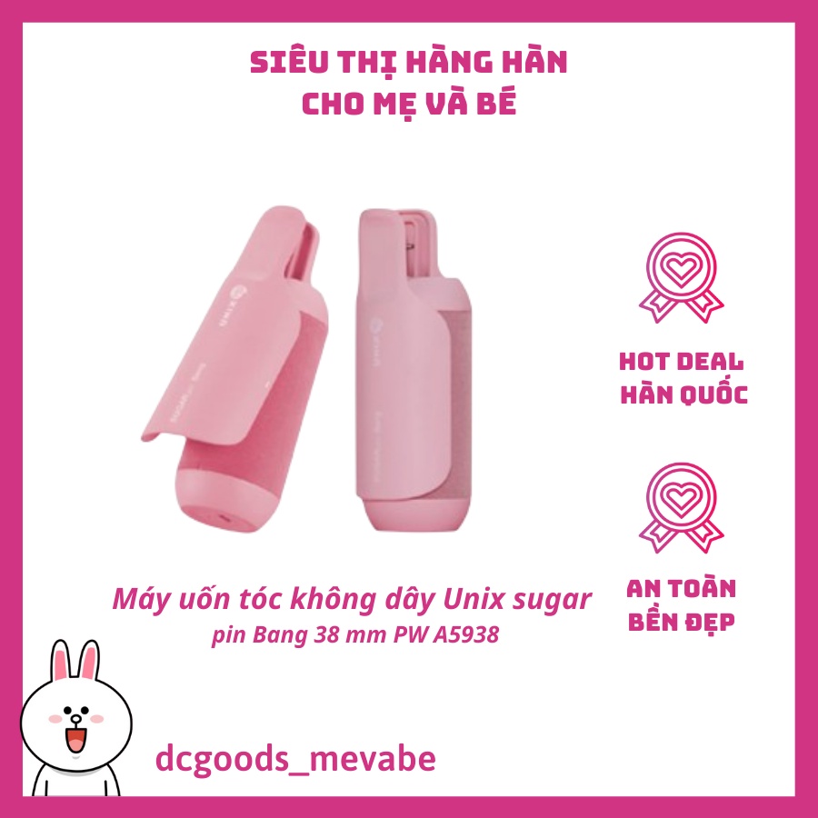 Máy uốn tóc không dây Unix sugar pin Bang 38 mm PW A5938