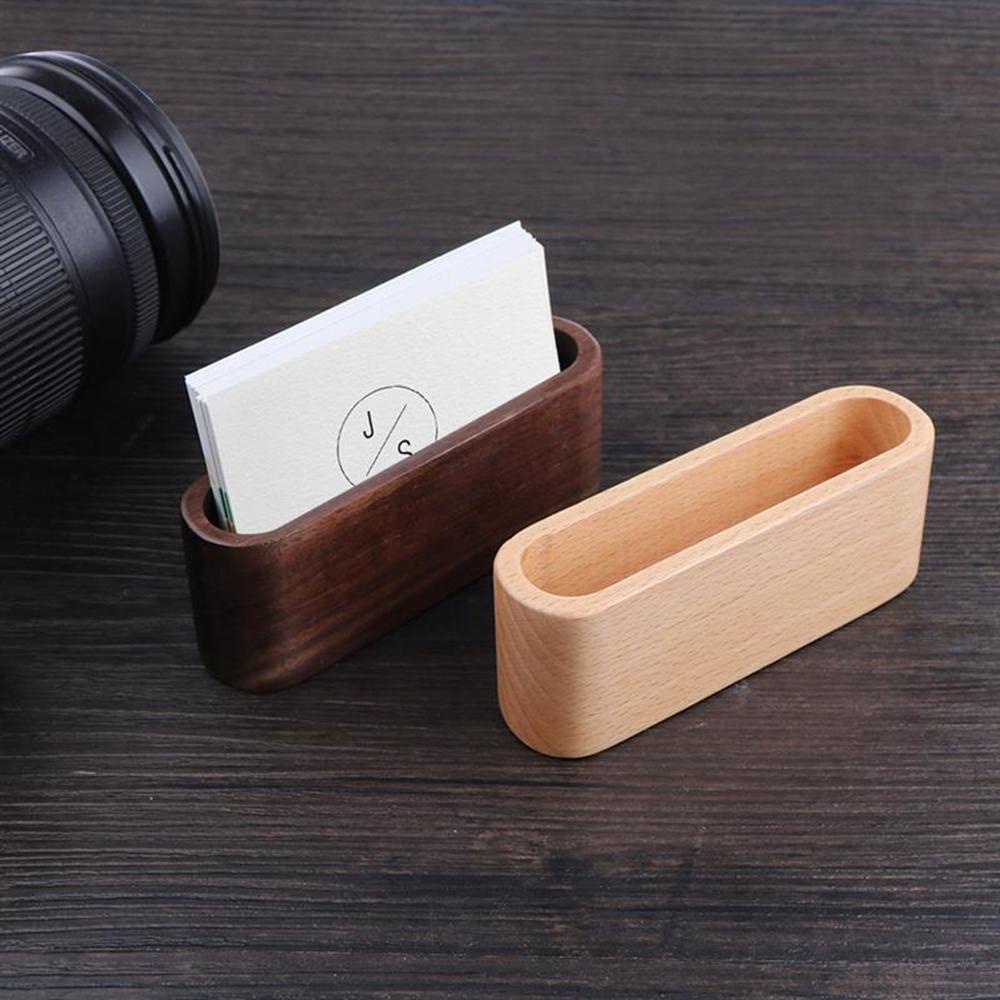 SOMEDAYZL Hộp Gỗ Đựng Thẻ Ghi Nhớ Để Bàn Trang Trí