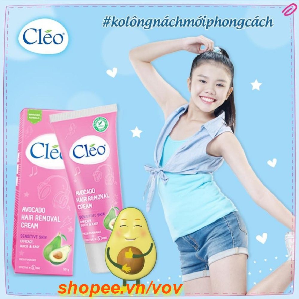 Tẩy Lông Cleo 50g Avocado Hair Removal Cream Chính Hãng.