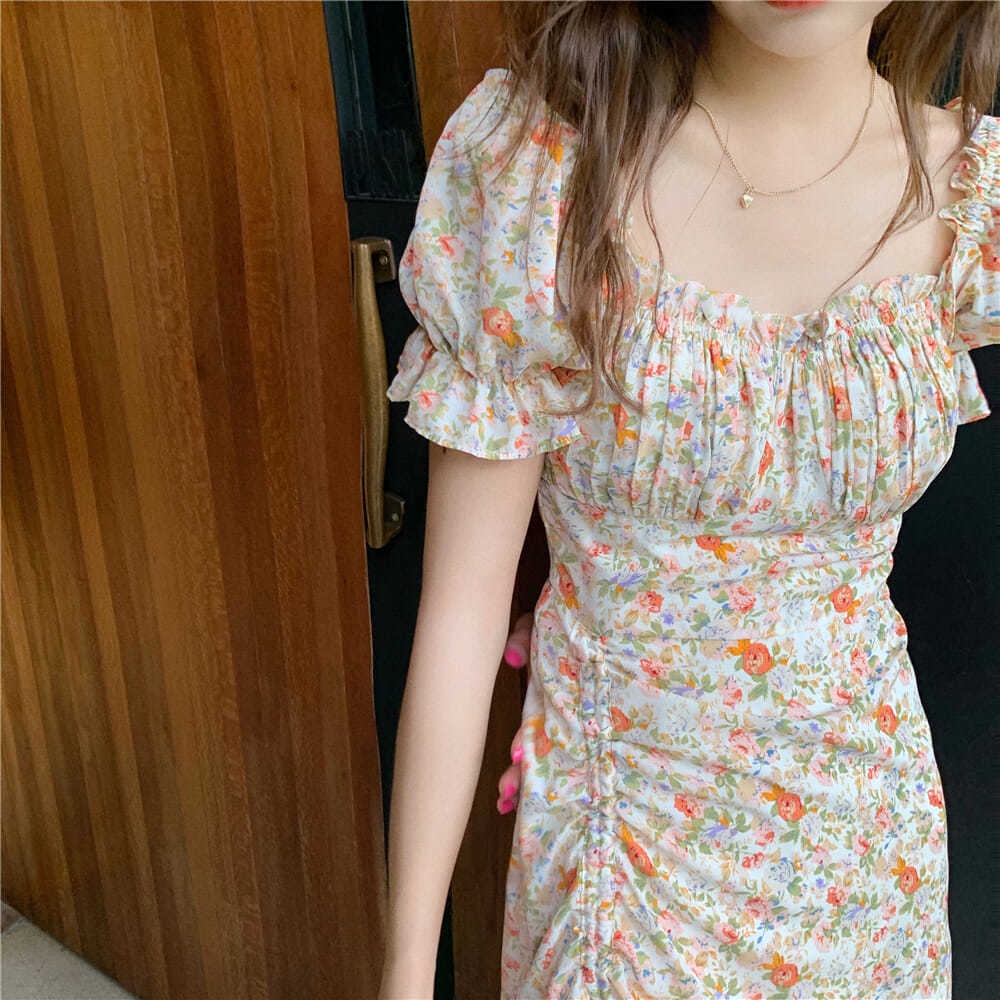 đầm bigsize nữ đầm tay phồng váy bầu mùa hè đầm midi đầm nữ váy hoa nhí vintage đầm cổ vuông váy tiểu thư sang chảnh đầm đi tiệcđầm đi tiệc đầm hở lưng váy xẻ tà