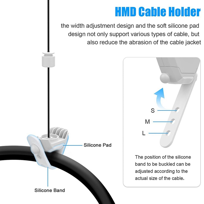 Set 6 Ròng Rọc Sắp Xếp Dây Cáp Gắn Trần Nhà Cho Oculus Quest 2 / Rift / Van / HTC / Vive / Reverb G2 / PSVR