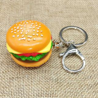 Móc khóa hình hamburger đáng yêu dễ thương