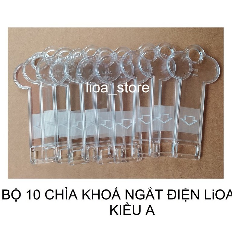 COMBO 10 CHÌA KHOÁ CÔNG TẮC NGĂT ĐIỆN LiOA - KIỂU A.