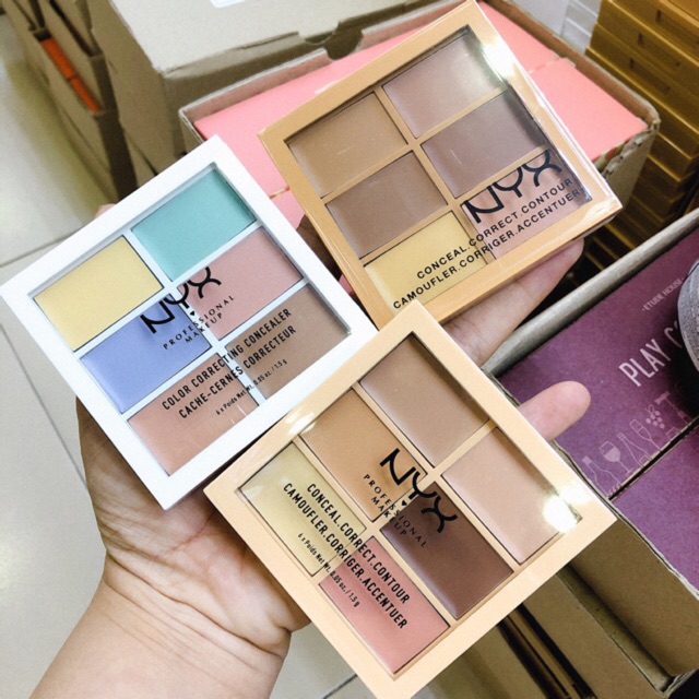 ❤️❤️ Kem Che Khuyết Điểm, Tạo Khối NYX Conceal Correct Contour Palette