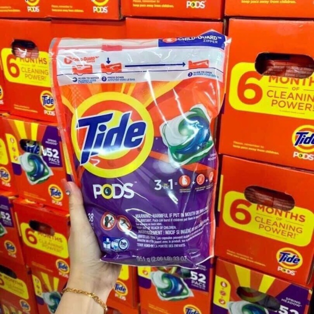 Viên nước giặt xả Tide Pods 3 trong 1