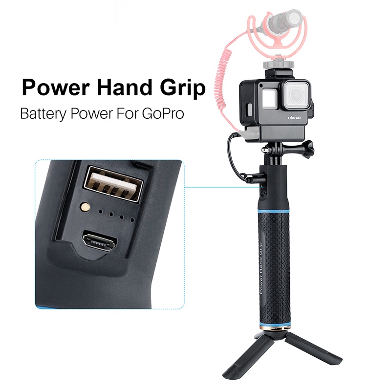 Tay Cầm Kèm Sạc Dự Phòng Power Hand Grip 5200mAh - Đen