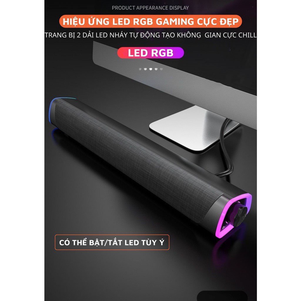 Loa Tivi, Điện Thoại, Vi Tính, Máy Tính Bluetooth Để Bàn Niye V8 LED RGB Super Bass Cực Đẹp, Âm Thanh Siêu Hay