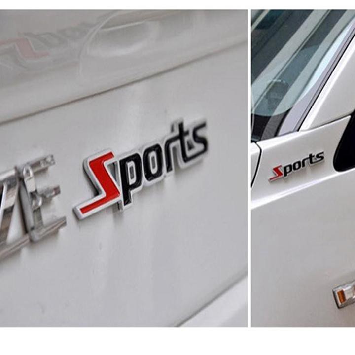 Decal chữ sport kim loại Trang Trí Ô Tô Xe Máy Phong Cách