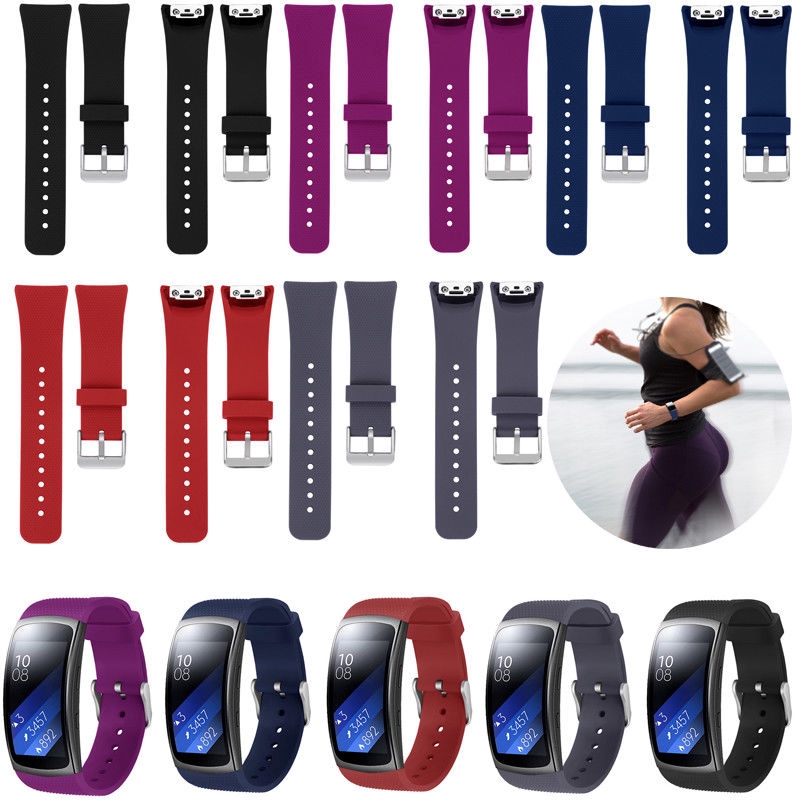 Dây silicon đeo cổ tay thay thế cho vòng đeo tay thông minh Samsung Gear Fit 2 / Pro kiểu dáng thể thao