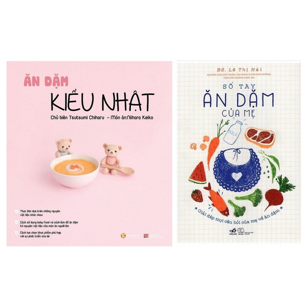 Sách - Combo 2 cuốn Ăn dặm kiểu nhật + Sổ tay ăn dặm của mẹ