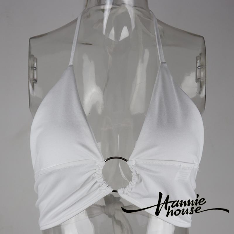 Áo Croptop Cổ Yếm Thiết Kế Gợi Cảm Cho Nữ