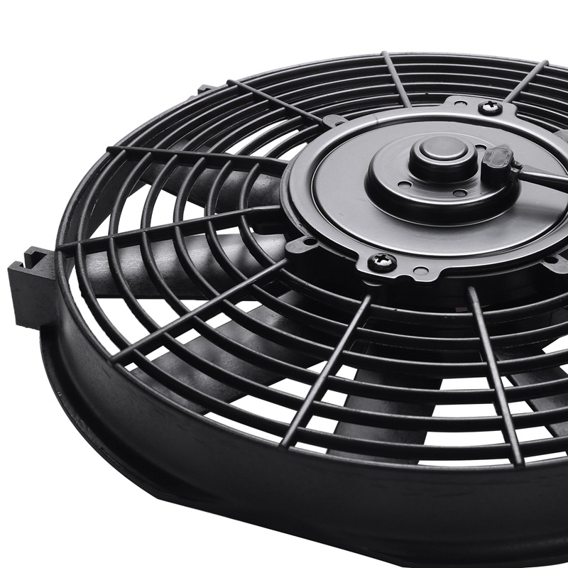 Bộ Quạt Tản Nhiệt Điện Cánh Thẳng 10 Inch 12V 80W 2100Rpm Màu Đen Thông Dụng