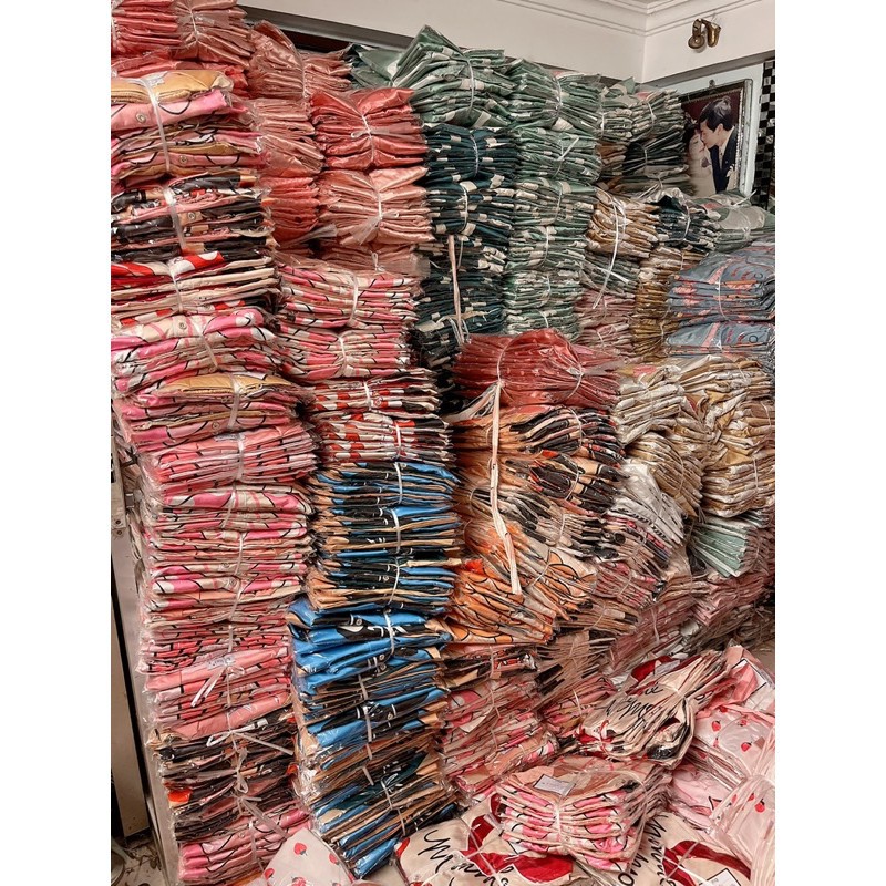 Đồ Bộ Pijama🌸Bộ Lụa Tay Ngắn-Quần Dài Chất Liệu SaTin Hoạ Tiết Xinh Xắn | BigBuy360 - bigbuy360.vn