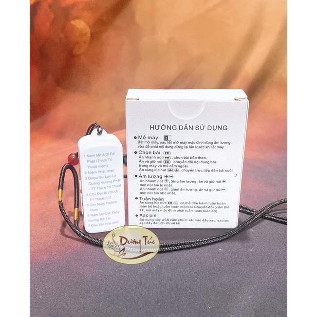 Máy Tụng Kinh - Niệm Phật 7 Điệu đeo cổ - Thẻ nhớ