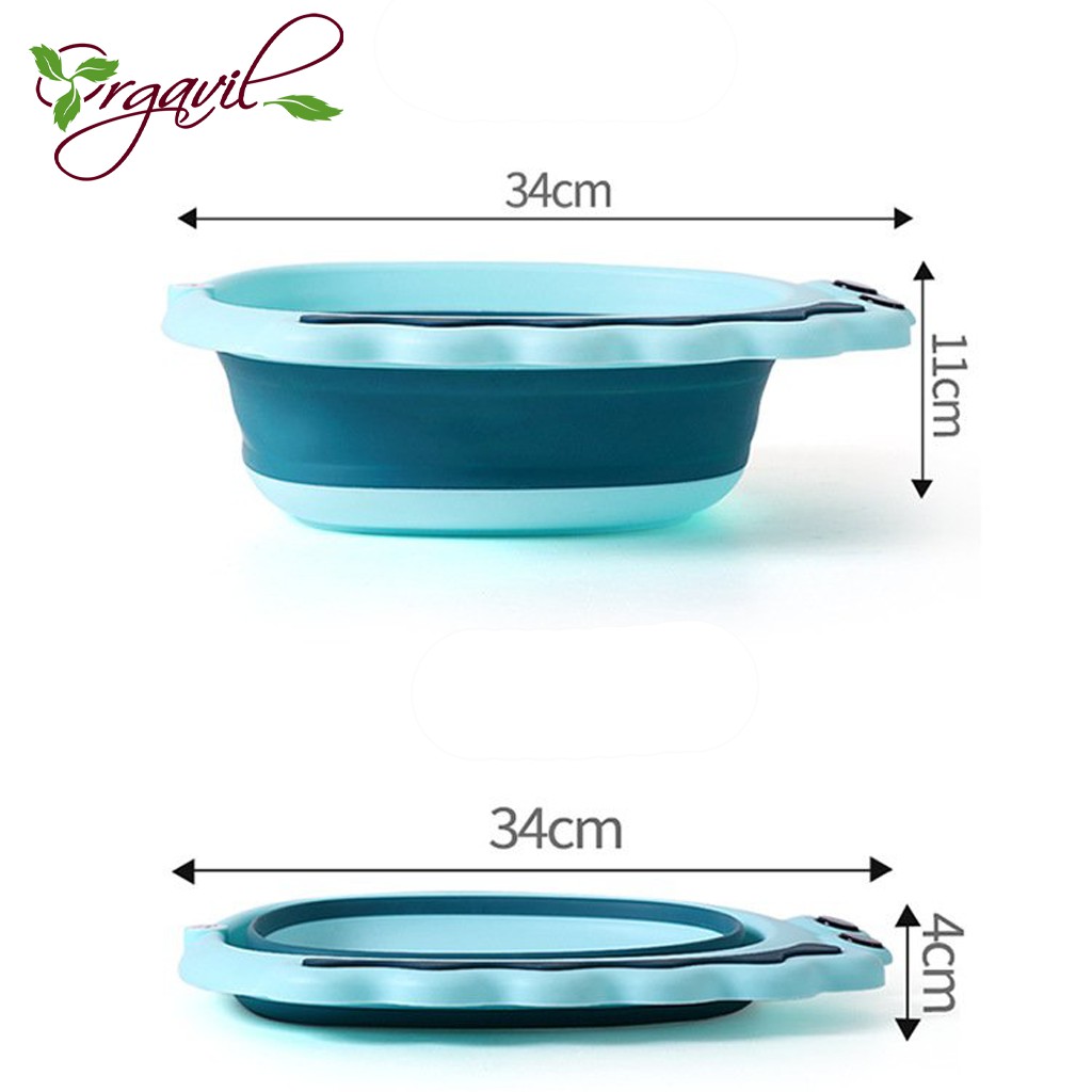Chậu Gấp Gọn Đa Năng Hình Vương Miện Cao Cấp, Chậu Gấp Gọn 2 Trong 1 Dành Cho Bé - Orgavil
