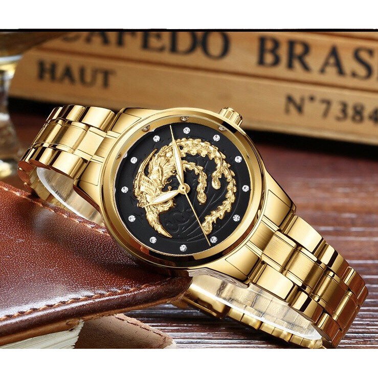 ❤️ Freeship❤️ Đồng Hồ Nữ Fngeen Mặt Phương Hoàng 292 Sang Trọng - Hazo