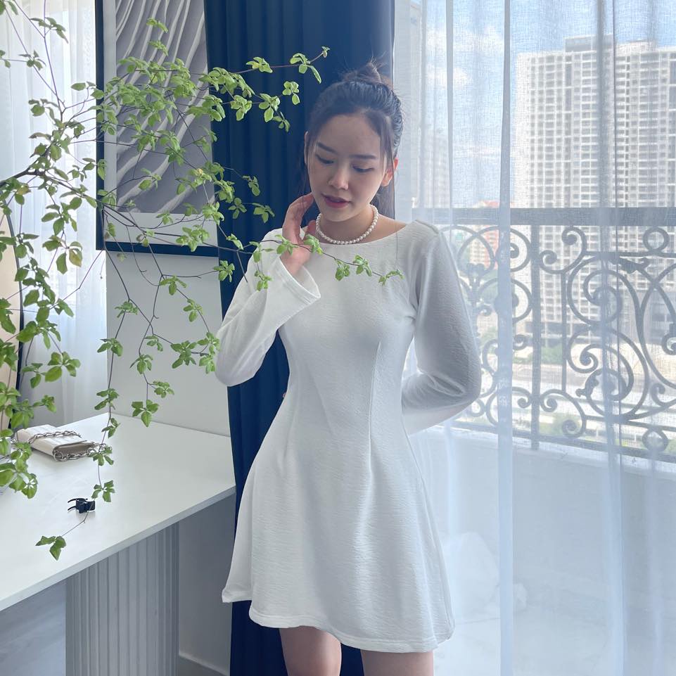 KT55 - ĐẦM CỔ TRÒN HỞ LƯNG