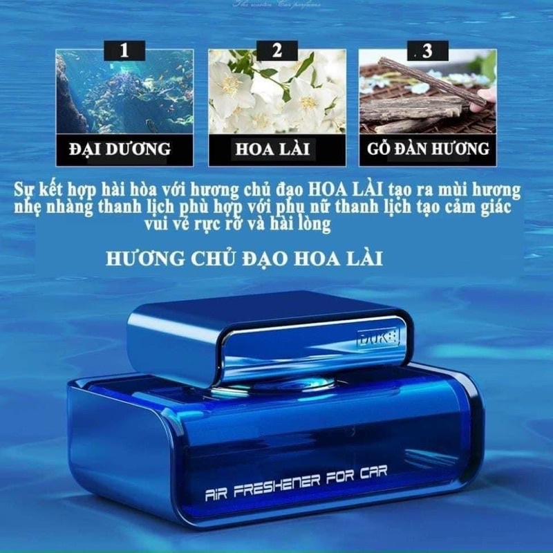 Nước hoa ô tô cao cấp DUKE chiết xuất 100% nhiên thiên chống say xe hàng Pháp chính hãng phụ kiện ô tô Mộc Lan