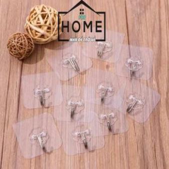 COMBO 10 MÓC NHỰA DÁN TƯỜNG CHỊU LỰC TRONG SUỐT